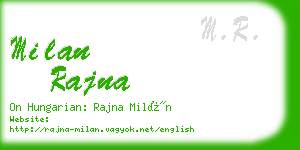 milan rajna business card